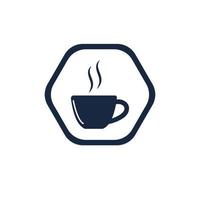 xícara de café logotipo modelo vetor ícone design