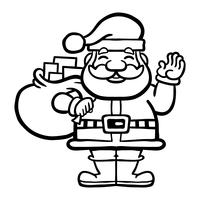 Papai Noel enfrenta ilustração vetorial vetor