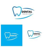 dental logo template ilustração vetorial ícone design vetor