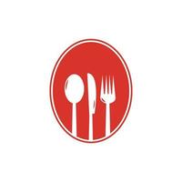 modelo de vetor de logotipo de restaurante garfo e colher