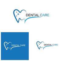 dental logo template ilustração vetorial ícone design vetor