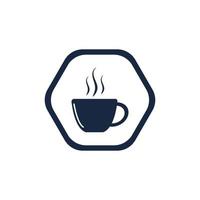 xícara de café logotipo modelo vetor ícone design