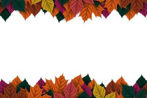 fundo de outono com folhas de outono coloridas vetor