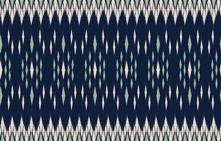 arte ikat abstrata étnica azul. sem costura padrão em bordados tribais, folclóricos e estilo mexicano. print.design de ornamento de arte geométrica asteca para tapete, papel de parede, roupas, embrulho, tecido, capa, têxtil vetor