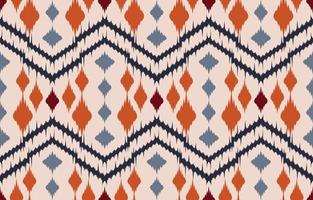 arte ikat abstrata étnica. sem costura padrão em bordados tribais, folclóricos e estilo mexicano. print.design de ornamento de arte geométrica asteca para tapete, papel de parede, roupas, embrulho, tecido, capa, têxtil vetor