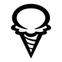 Cone de sorvete ícone vector