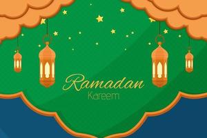 fundo islâmico ramadan kareem com elemento vetor