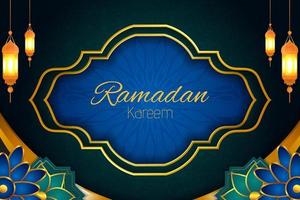 fundo islâmico ramadan kareem com elemento vetor