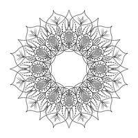 padrão circular em forma de mandala com a arte mais recente vetor