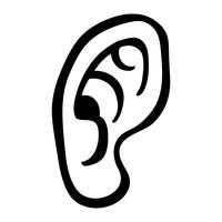 Ícone de vetor de orelha