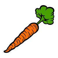Vegetal de cenoura dos desenhos animados