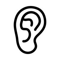 Ícone de vetor de orelha