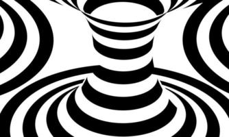 padrão abstrato de linhas preto e branco ilusão de ótica ilustração vetorial fundo parte 1 vetor