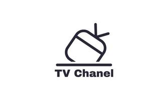 criativo tv chanel preto branco cor logotipo empresa de negócios moderna vetor