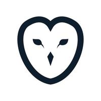 design de ilustração vetorial de logotipo minimalista de linha de cabeça de pássaro de coruja vetor