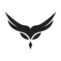 design de ilustração de ícone de vetor de logotipo de coruja de forma de cabeça moderna