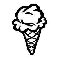 Cone de sorvete ícone vector