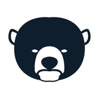 design de ilustração de ícone de vetor de logotipo de cabeça de urso de mel