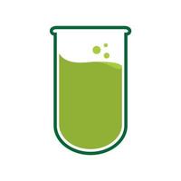 tubo verde laboratório logotipo símbolo vetor ícone design gráfico ilustração