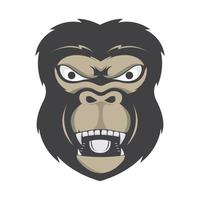 cara legal gorila grito design de logotipo vetor gráfico símbolo ícone sinal ilustração ideia criativa
