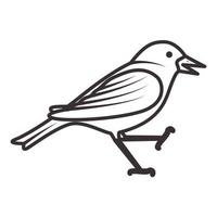 pássaro bonito linhas hipster logotipo símbolo vetor ícone ilustração design gráfico