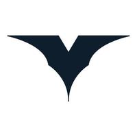 animal morcego forma minimalista logotipo vetor ícone ilustração design