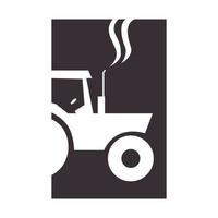 agricultura trator sombra logotipo vetor símbolo ícone design ilustração gráfica