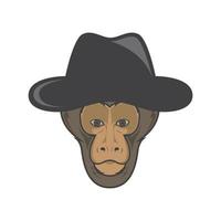 celebes crested macaque cartoon logo design vector gráfico símbolo ícone sinal ilustração ideia criativa