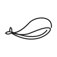 linhas simples arte animal peixe baleia logotipo vetor símbolo ícone design ilustração