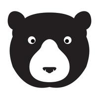 cabeça preta mel urso logotipo símbolo ícone ilustração vetorial design gráfico vetor