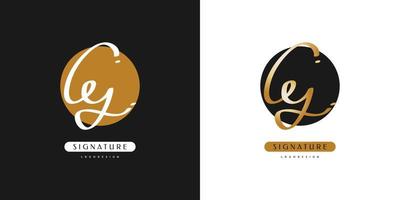 cy design de logotipo inicial com estilo de caligrafia em gradiente de ouro. cy logotipo de assinatura ou símbolo para identidade de casamento, moda, joias, boutique, botânica, floral e empresarial. logotipo feminino vetor