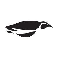 silhueta pássaro moderno pinguim nadar logotipo símbolo ícone vetor design gráfico ilustração