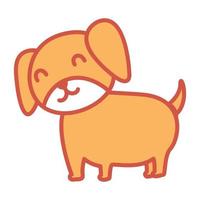 cão beagle crianças animais de estimação ilustração em vetor logotipo bonito dos desenhos animados