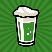 Ícone de vetor de vidro de cerveja irlandesa verde pint