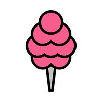 Desenhos animados de junk food fofo algodão doce vetor