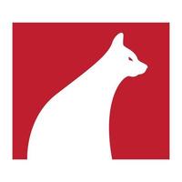 design de ilustração de ícone de vetor de logotipo de floresta de cão de espaço negativo