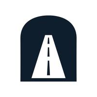 design de ícone de vetor de logotipo de transporte rodoviário de túneis