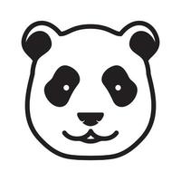 cabeça sorriso bonito panda desenho animado logotipo vetor símbolo ícone design ilustração