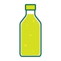 design de ilustração de ícone de vetor de logotipo de garrafa de limão fresco abstrato