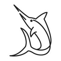 linhas espadarte logotipo símbolo vetor ícone design ilustração gráfico