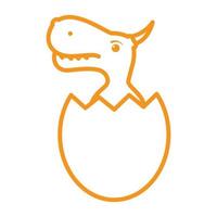 linhas dinossauro bebê ovo logotipo logotipo símbolo vetor ícone ilustração design gráfico