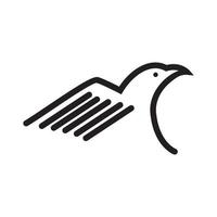 linha pássaro falcão logotipo símbolo ícone vetor design gráfico ilustração ideia criativa