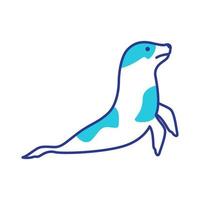 animal abstrato leões marinhos logotipo símbolo vetor ícone ilustração design gráfico