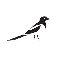 forma pássaro estorninho ramo logotipo símbolo ícone vetor design gráfico ilustração ideia criativa