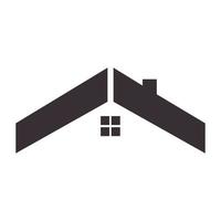 design de ilustração de ícone de vetor de logotipo de telhado de casa vintage simples