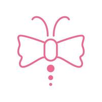 linhas de laços com logotipo de borboleta vector ícone símbolo ilustração design gráfico