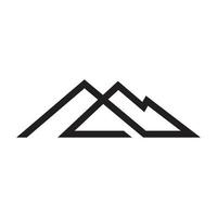 linhas em negrito triângulo montanha design de logotipo moderno vetor ícone símbolo ilustração