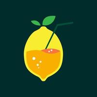 frutas limão suco de laranja fresco design de logotipo colorido símbolo vetor ilustração ícone