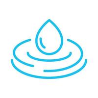 linhas simples modernas soltam logotipo de água vetor ícone símbolo ilustração design gráfico