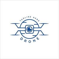 céu drone logotipo linha arte vintage ilustração vetorial modelo ícone design gráfico vetor